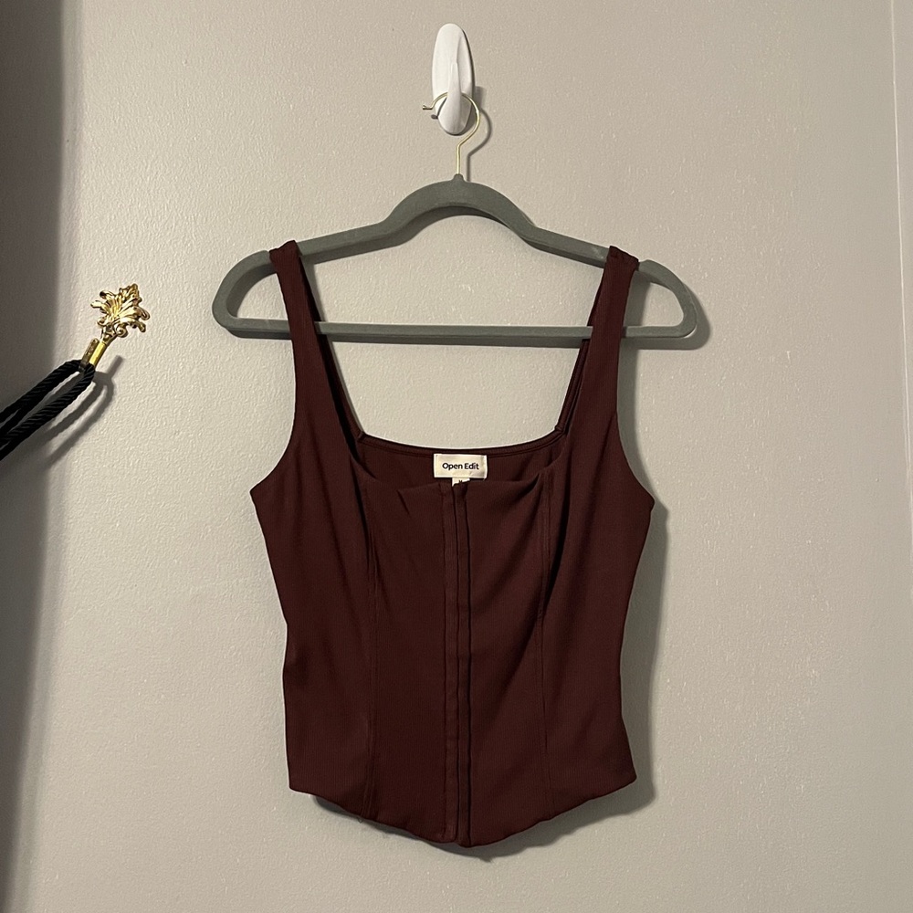 Open Edit - Brown Corset Top